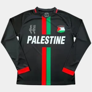 Áo đấu dài tay màu đen Palestine 2023 2024 (1)