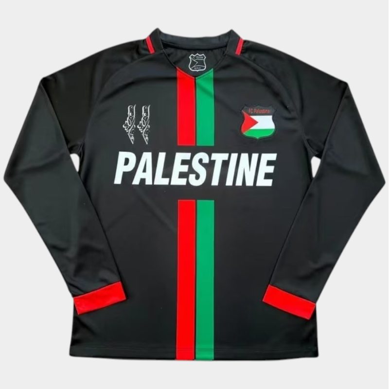 Maillot Palestine 2023 2024 Noir Manches Longues (1)