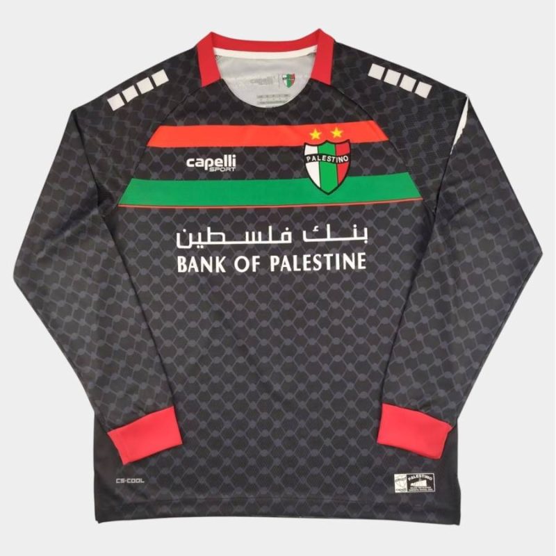 Maillot Palestine CL 2025 2026 Exterieur Noir Manches Longues (1)
