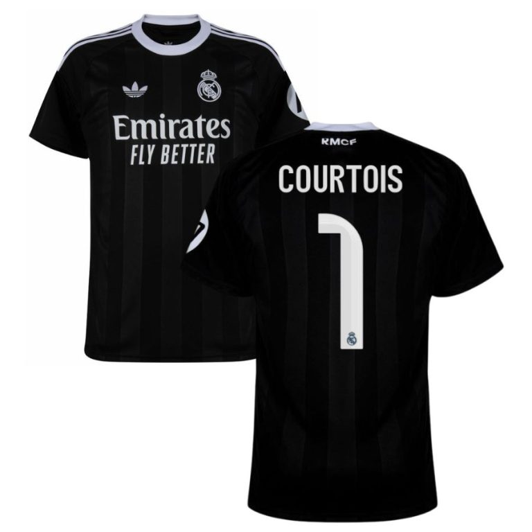 Real Madrid Maillot Gardien Enfant 14 Ans Courtois 2024/2025 - Ensemble Officiel Réplique