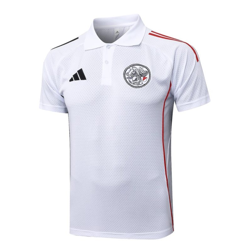 Survetement Ajax Polo 2025 2026 Blanc (3) Survetement Ajax Polo 2025 2026 Blanc