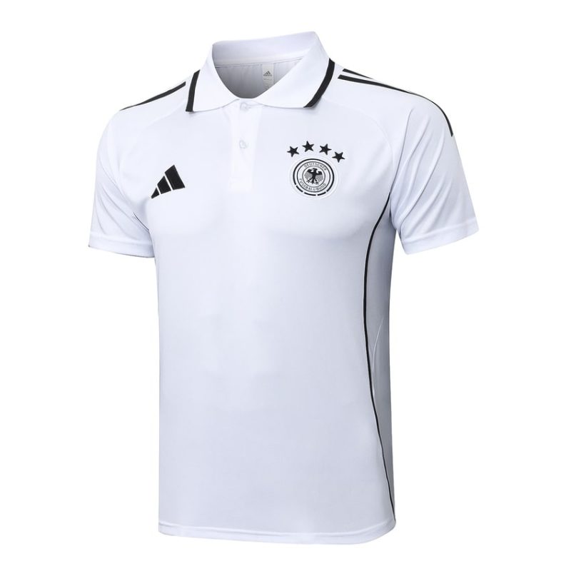 Survetement Allemagne Polo 2025 2026 Blanc Noir (3) Survetement Allemagne Polo 2025 2026 Blanc Noir