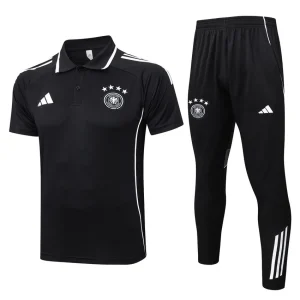 Deutschland Polo 2025 2026 Schwarz Weiß Trainingsanzug