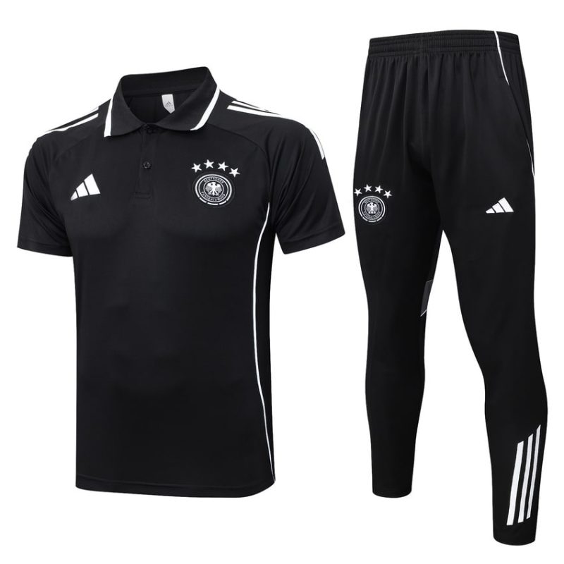 Survetement Allemagne Polo 2025 2026 Noir Blanc