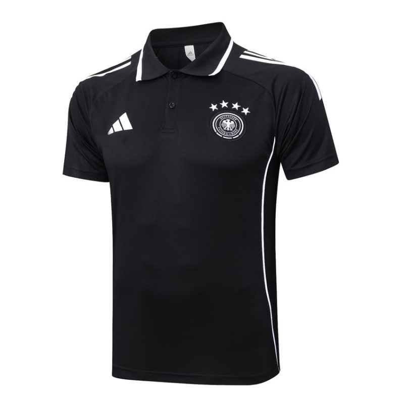 Survetement Allemagne Polo 2025 2026 Noir (4) Survetement Allemagne Polo 2025 2026 Noir Blanc