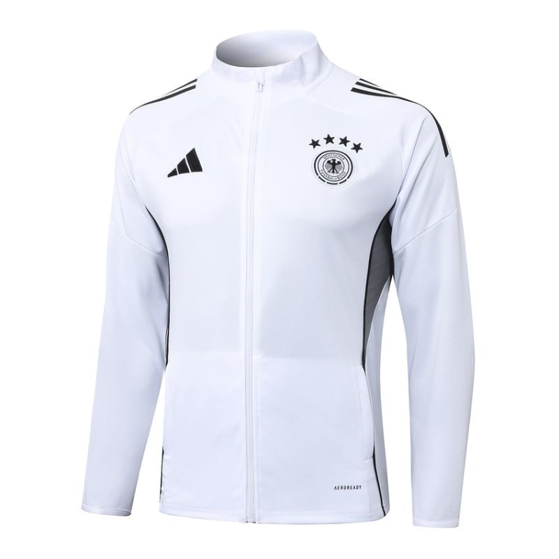 Survetement Allemagne Veste 2025 2026 Blanc Noir (2) Survetement Allemagne Veste 2025 2026 Blanc Noir