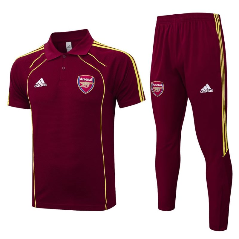 Survetement Arsenal Polo 2025 2026 Rouge Foncé