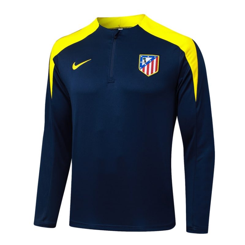 Survetement Atletico Madrid Training 2025 2026 Bleu Jaune (2) Survetement Atletico Madrid Training 2025 2026 Bleu Jaune