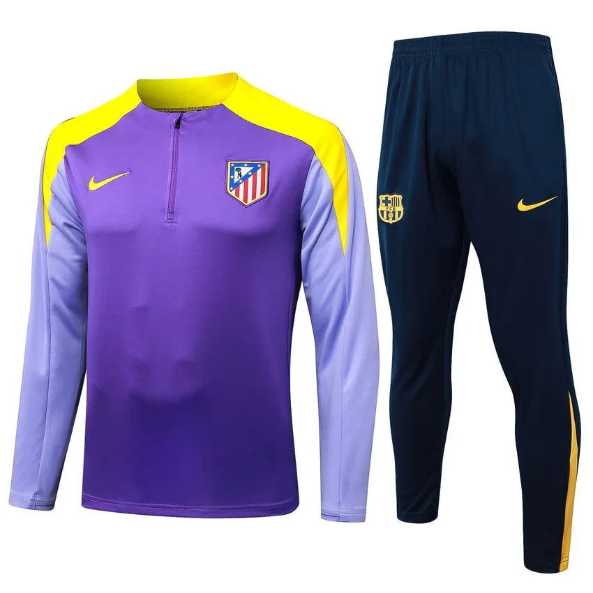 Atletico Madrid Training Suit 2025 2026 Purple Yellow