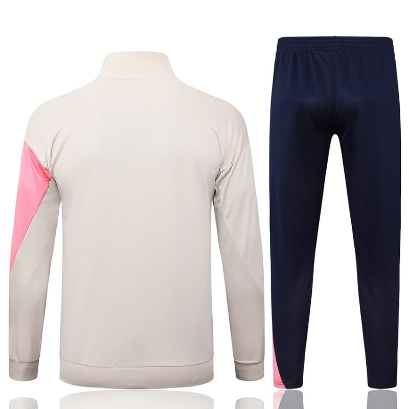 Survetement Barca Veste 2025 2026 Beige Rose (4) Survetement Barca Veste 2025 2026 Beige Rose