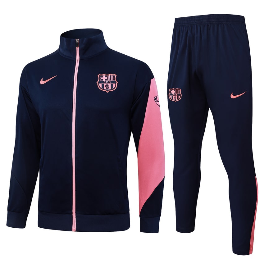 Survetement Barca Veste 2025 2026 Bleu Rose