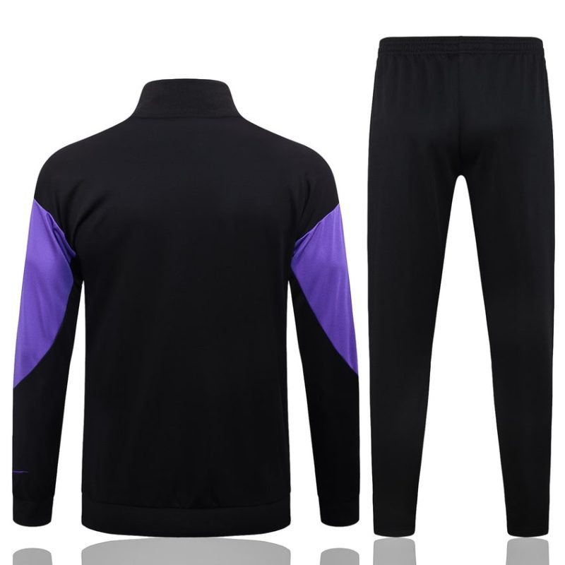 Survetement Barca Veste 2025 2026 Noir Violet (3) Survetement Barca Veste 2025 2026 Noir Violet