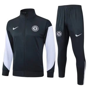Chaqueta de chándal Chelsea 2025-2026, negra y blanca