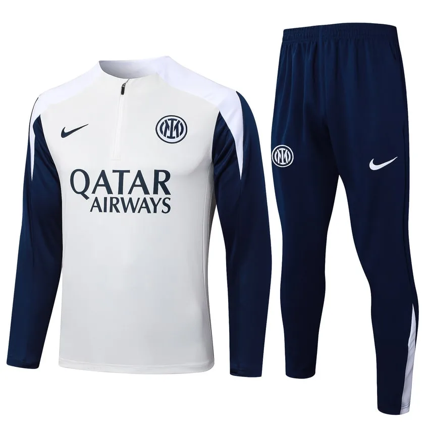 Survetement Inter Milan Training 2025 2026 Blanc Bleu