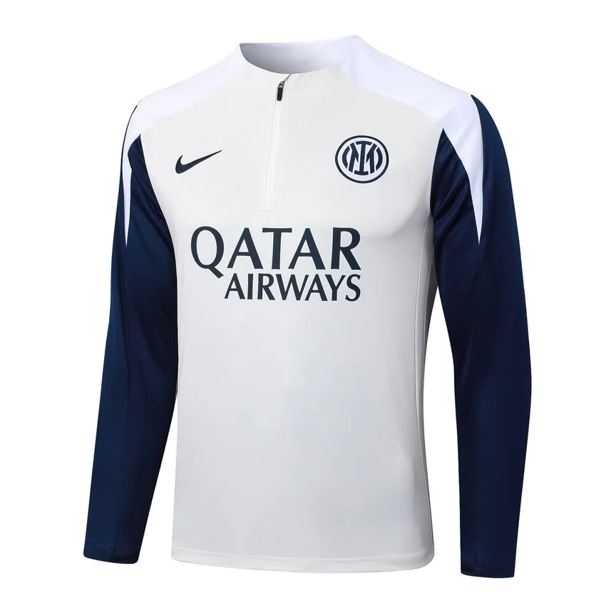 Survetement Inter Milan Training 2025 2026 Blanc Bleu