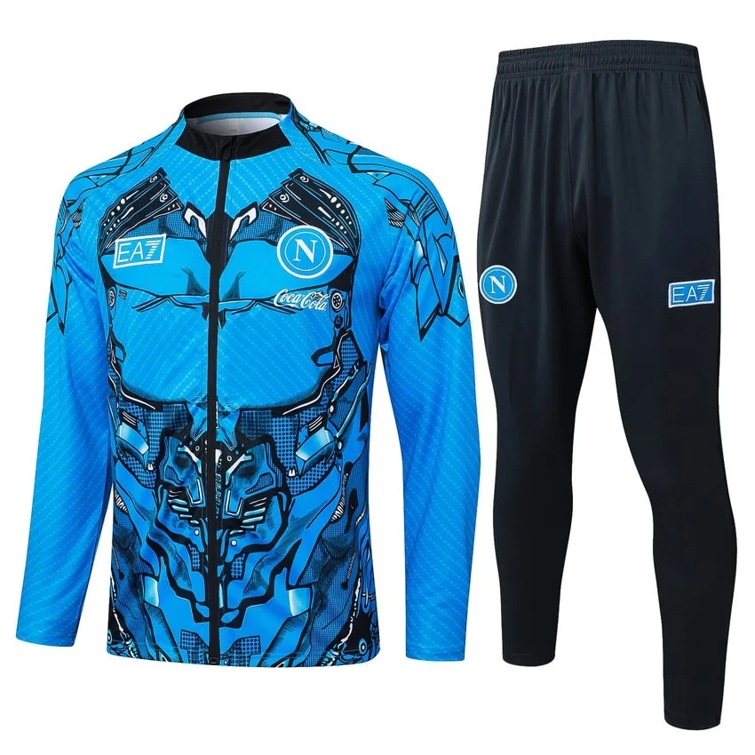 Survetement Naples Veste 2025 2026 Bleu Motif