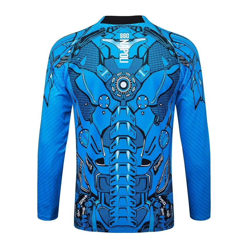 Survetement Naples Veste 2025 2026 Bleu Motif