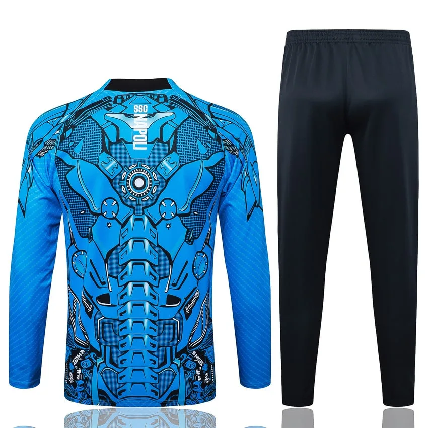 Survetement Naples Veste 2025 2026 Bleu Motif