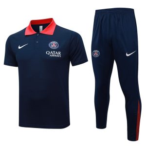 Survetement PSG Polo 2025 2026 Bleu Rouge