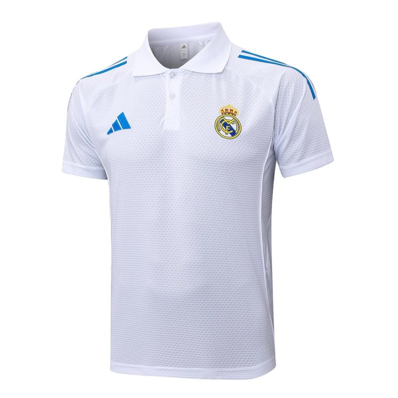 Survetement Real Madrid Polo 2025 2026 Blanc Bleu (4) Survetement Real Madrid Polo 2025 2026 Blanc Bleu