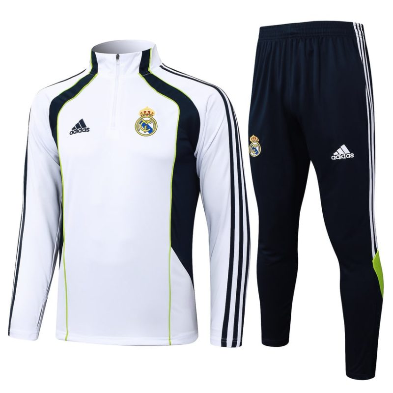 Survetement Real Madrid Training 2025 2026 Blanc Noir