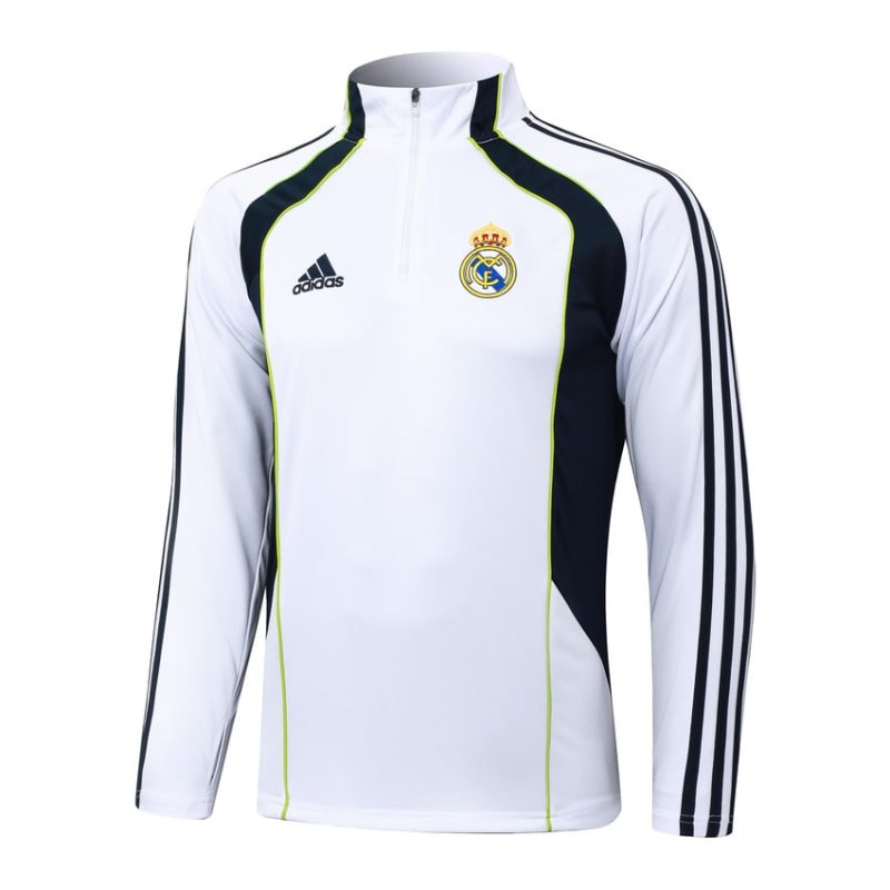 Survetement Real Madrid Training 2025 2026 Blanc Noir (4) Survetement Real Madrid Training 2025 2026 Blanc Noir