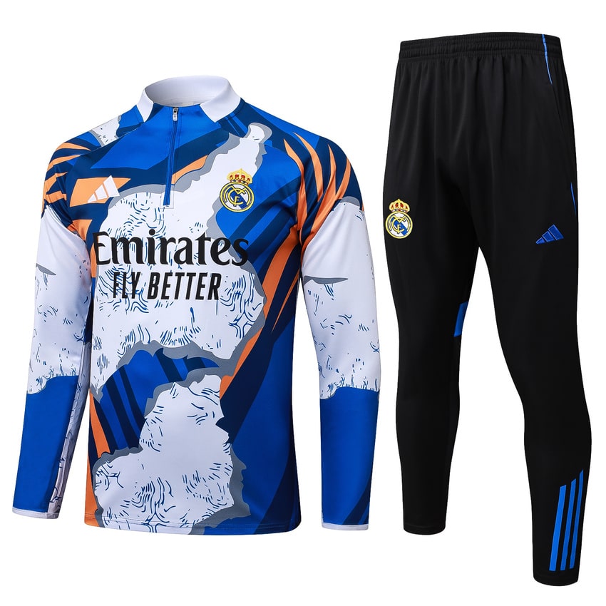 Survetement Real Madrid Training 2025 2026 Bleu Tache (1)