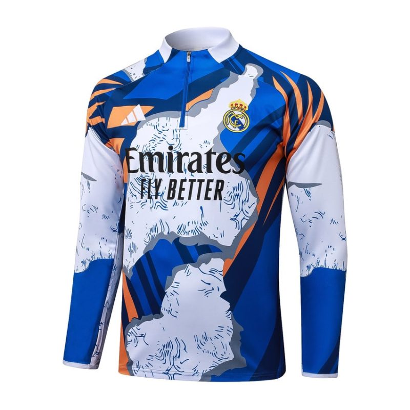 Survetement Real Madrid Training 2025 2026 Bleu Tache (2) Survetement Real Madrid Training 2025 2026 Bleu Tache