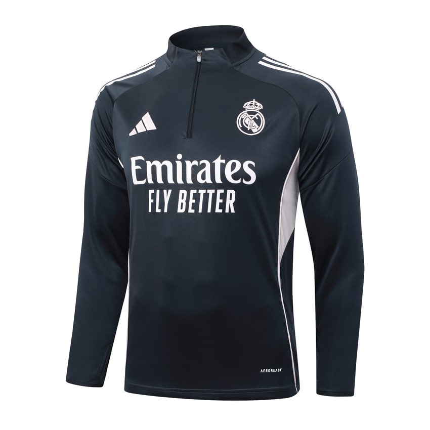 Survetement Real Madrid Training 2025 2026 Noir Clair