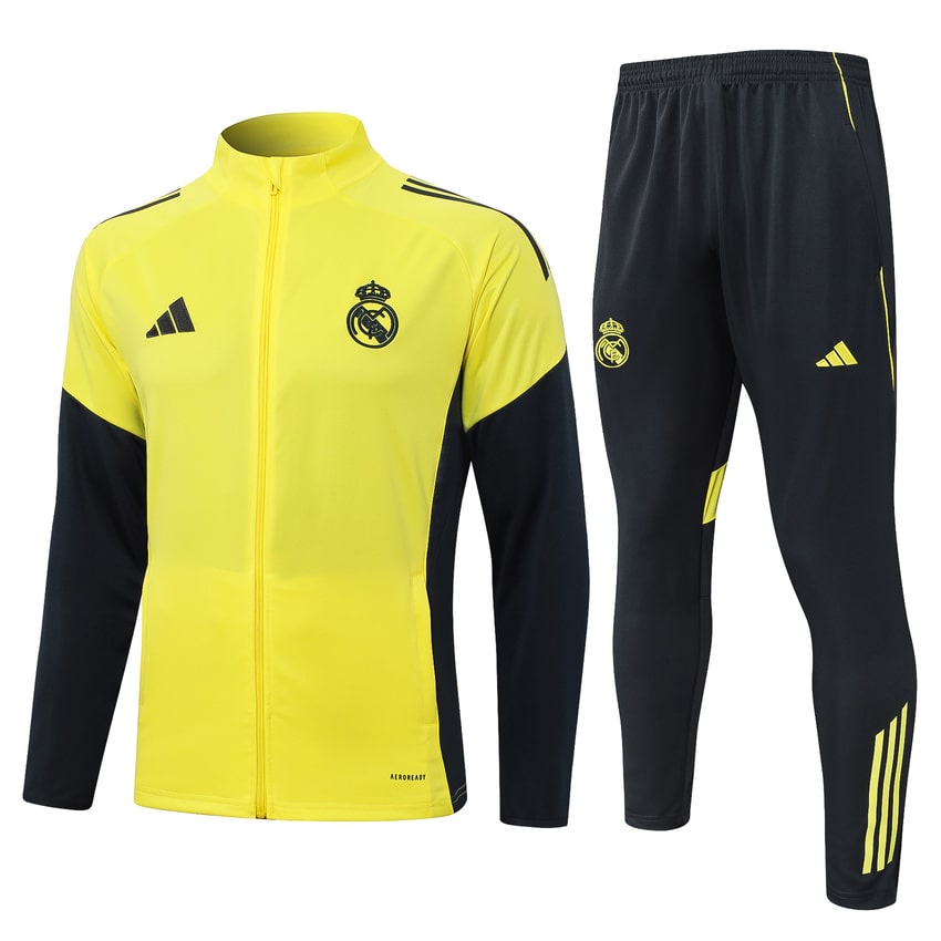 Survetement Real Madrid Veste 2025 2026 Jaune Clair
