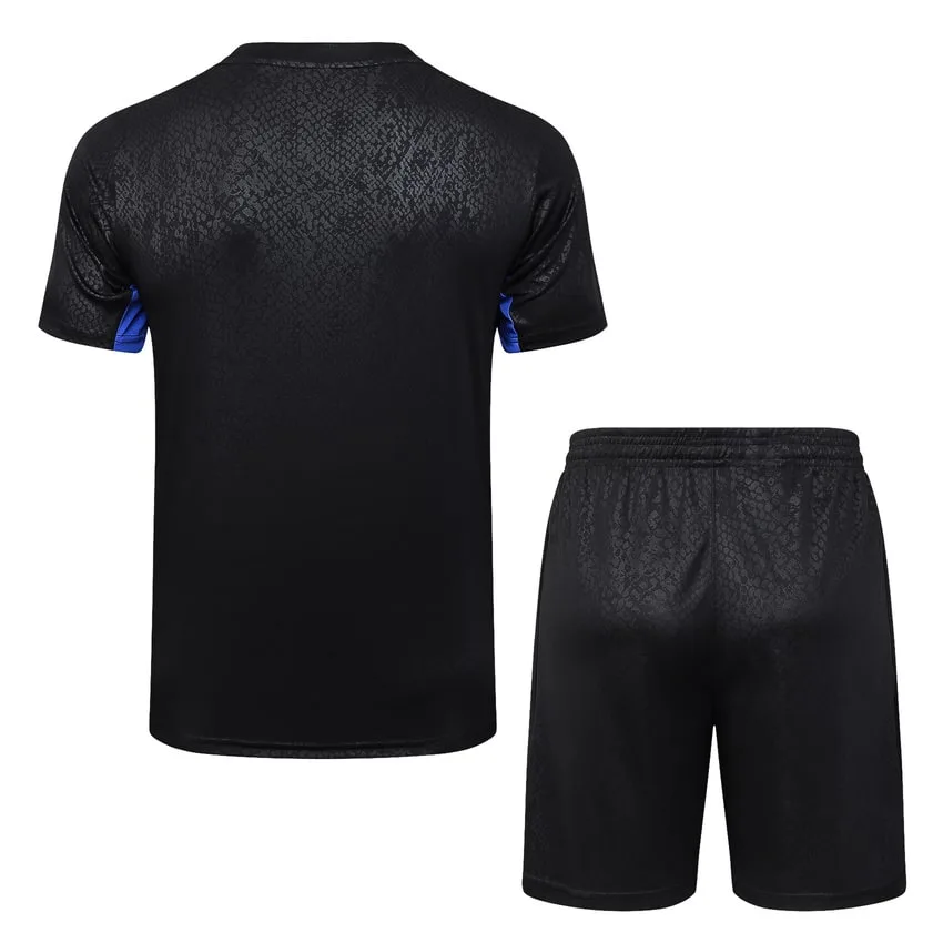 Barca 2025 2026 Black Charcoal Jersey Shorts Set