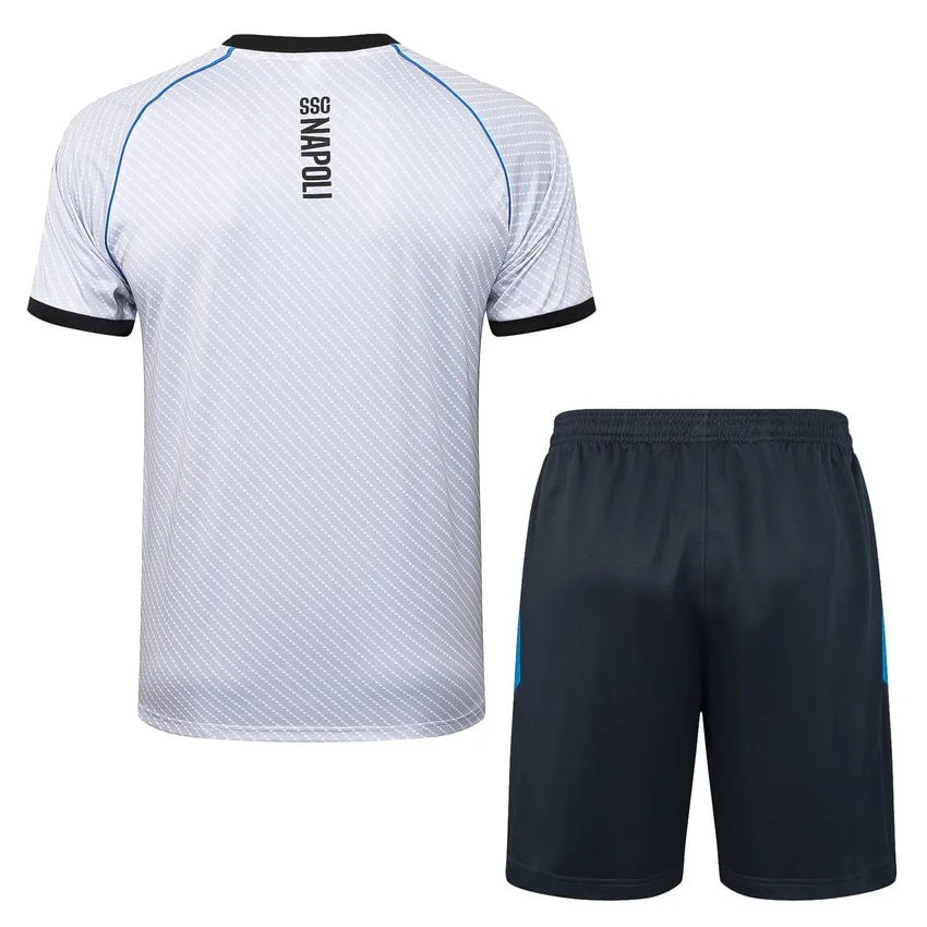 Ensemble Maillot Short Naples 2025 2026 Blanc