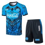 Ensemble Maillot Short Naples 2025 2026 Bleu Motif