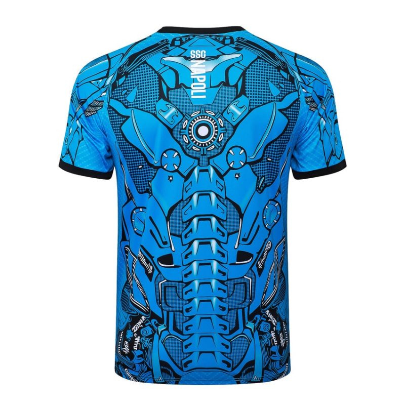 Ensemble Maillot Short Naples 2025 2026 Bleu Motif (4) Ensemble Maillot Short Naples 2025 2026 Bleu Motif