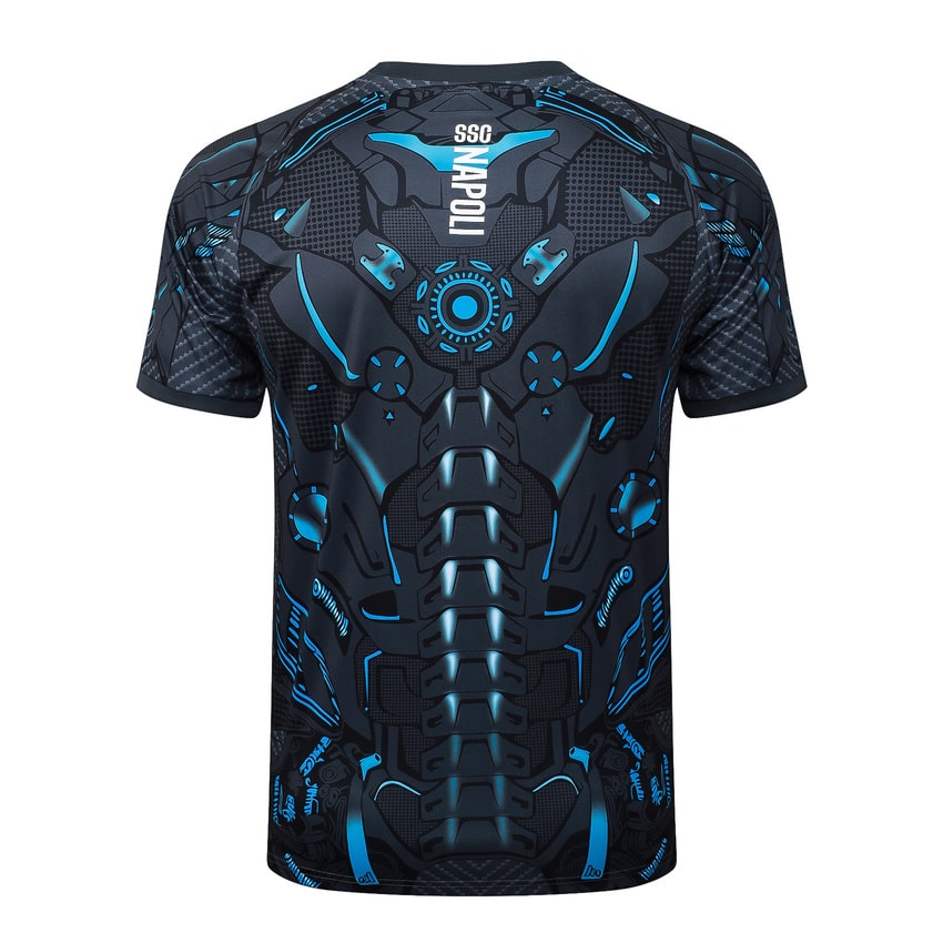 Ensemble Maillot Short Naples 2025 2026 Noir Motif