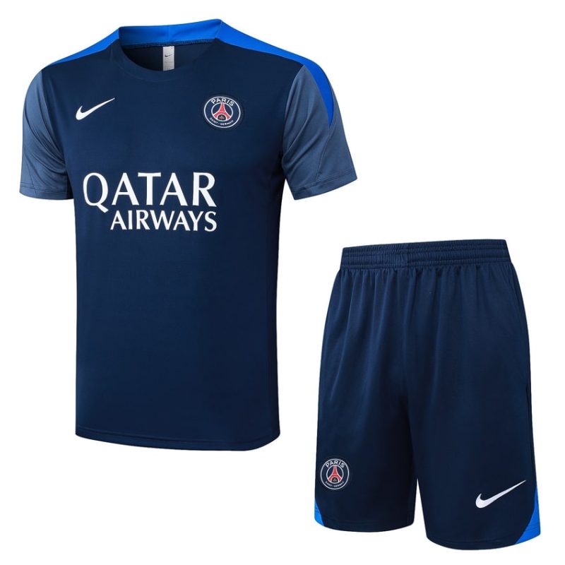 Ensemble Maillot Short PSG 2025 2026 Bleu Foncé (1) Ensemble Maillot Short PSG 2025 2026 Bleu Foncé