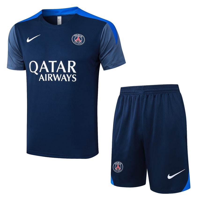 Ensemble Maillot Short PSG 2025 2026 Bleu Foncé (1) Ensemble Maillot Short PSG 2025 2026 Bleu Foncé