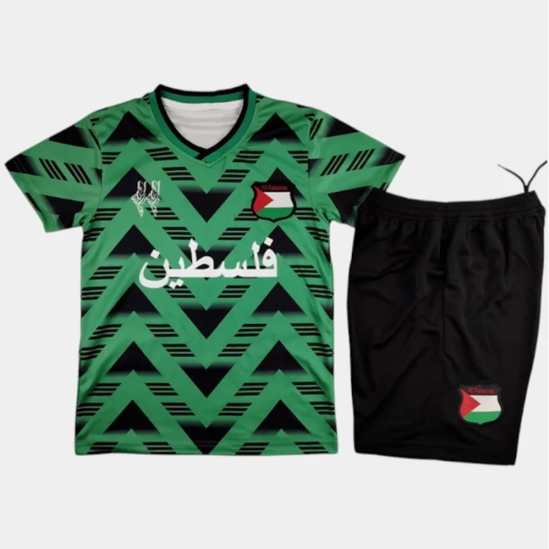 Maillot Kit Enfant FC Palestine 2024 2025 Vert (1)