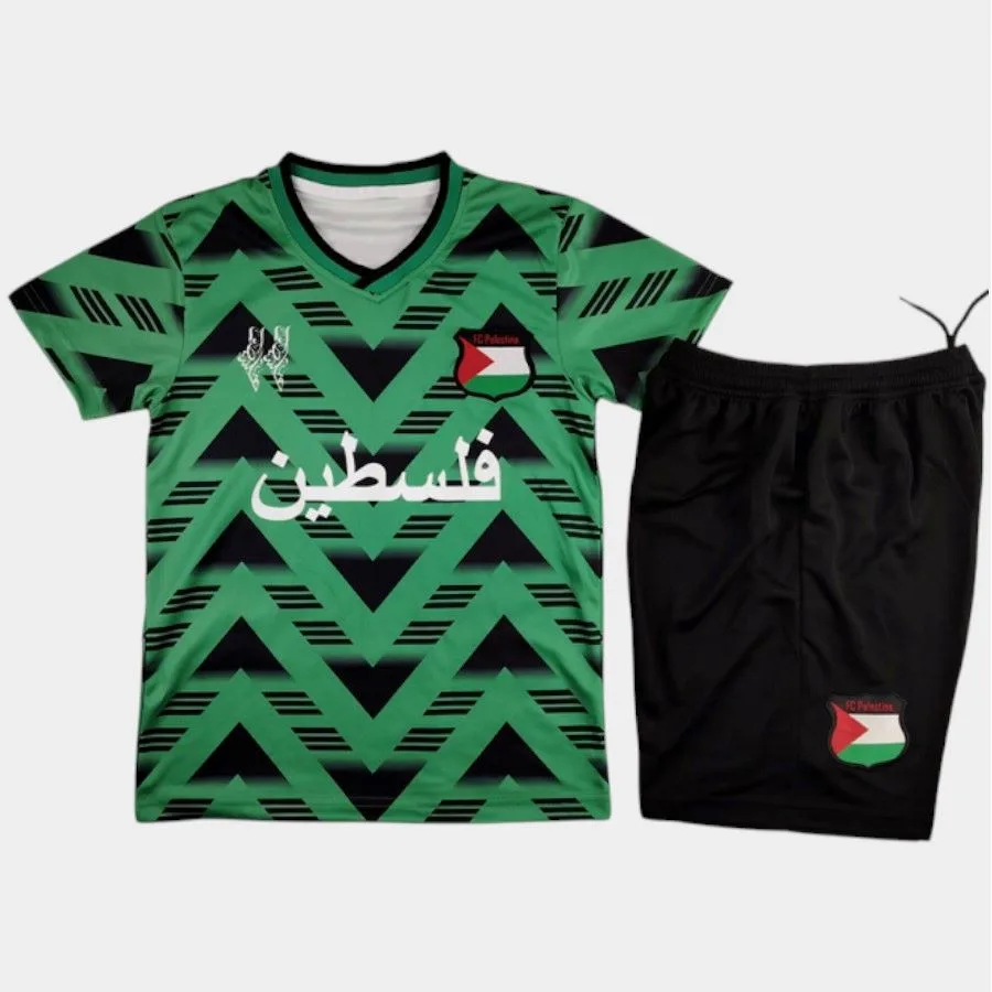 Maillot Kit Enfant FC Palestine 2024 2025 Vert (1)
