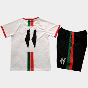 Maillot Kit Enfant FC Palestine Blanc 2025 Arabe (2)