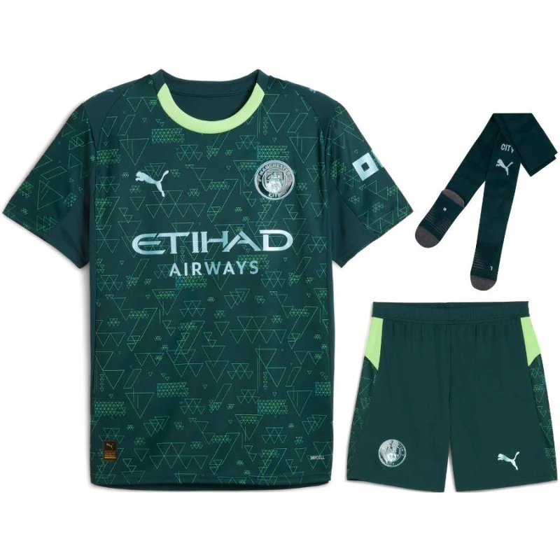 Manchester City Fourth 2025 2026 Kids Kit Jersey (1)