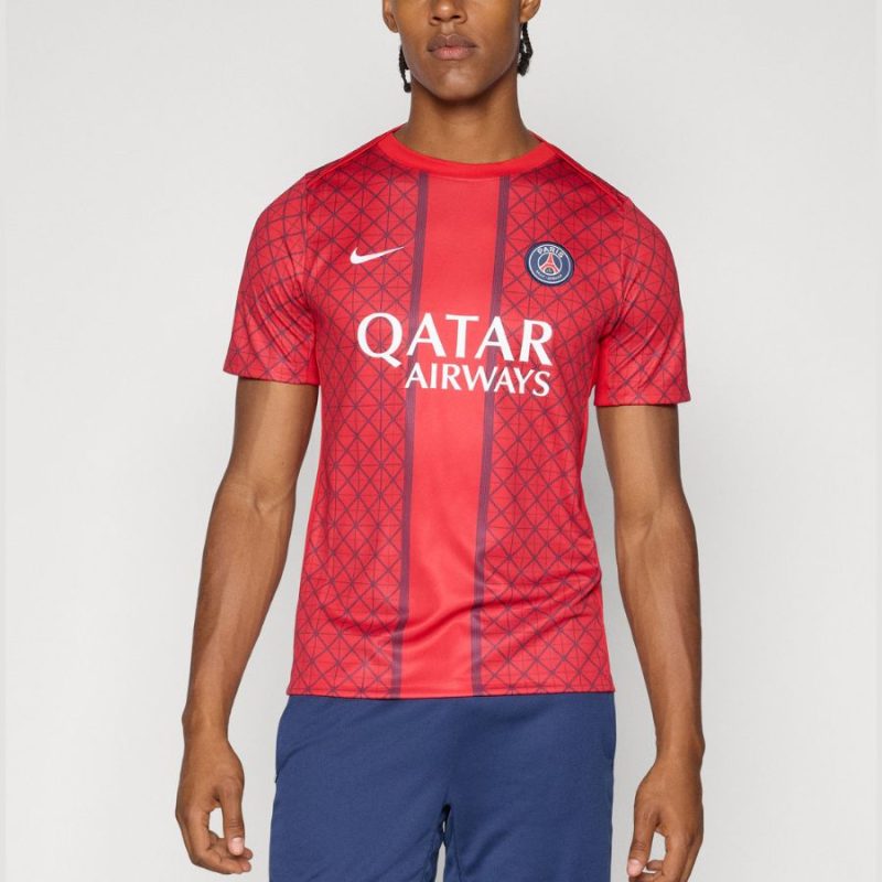 Maillot Pre Match PSG 2025 2026 Rouge (2) Maillot Pre Match PSG 2025 2026 Rouge (2)