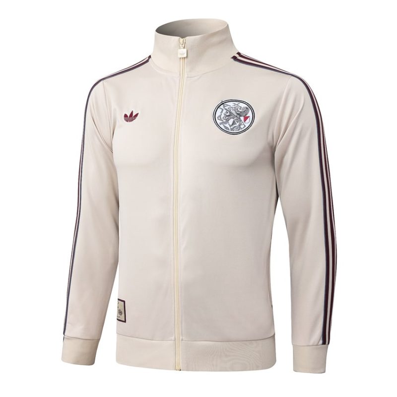 Survetement Ajax Veste 2025 2026 Beige (3) Survetement Ajax Veste 2025 2026 Beige