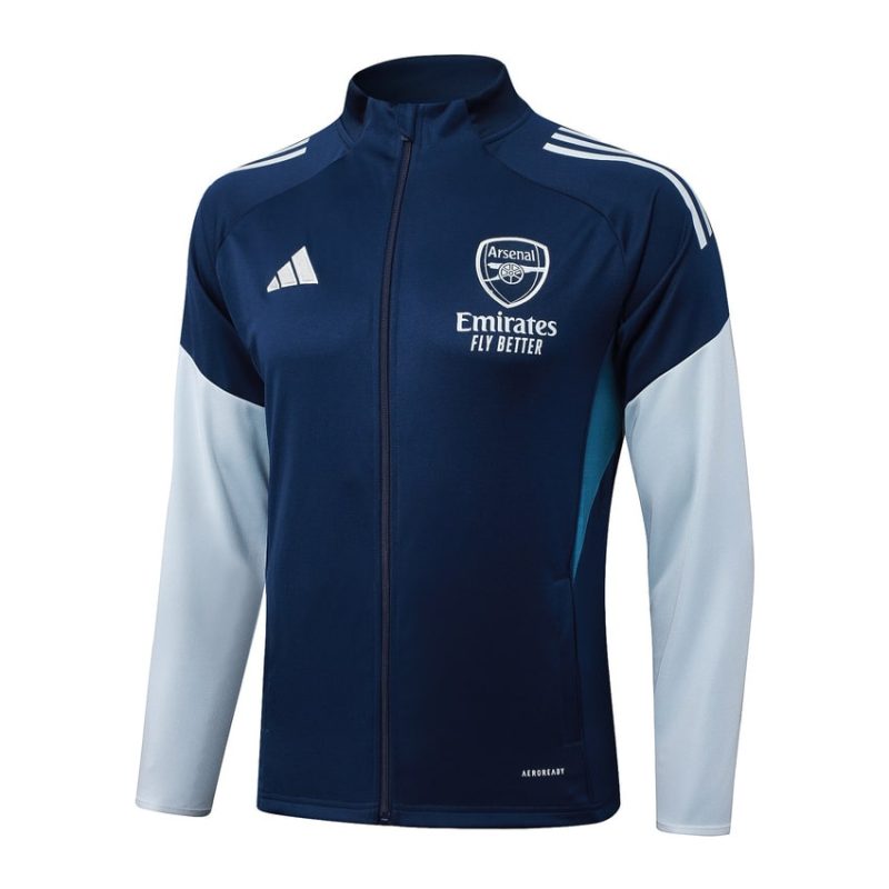 Survetement Arsenal Veste 2025 2026 Bleu Blanc (4) Survetement Arsenal Veste 2025 2026 Bleu Blanc