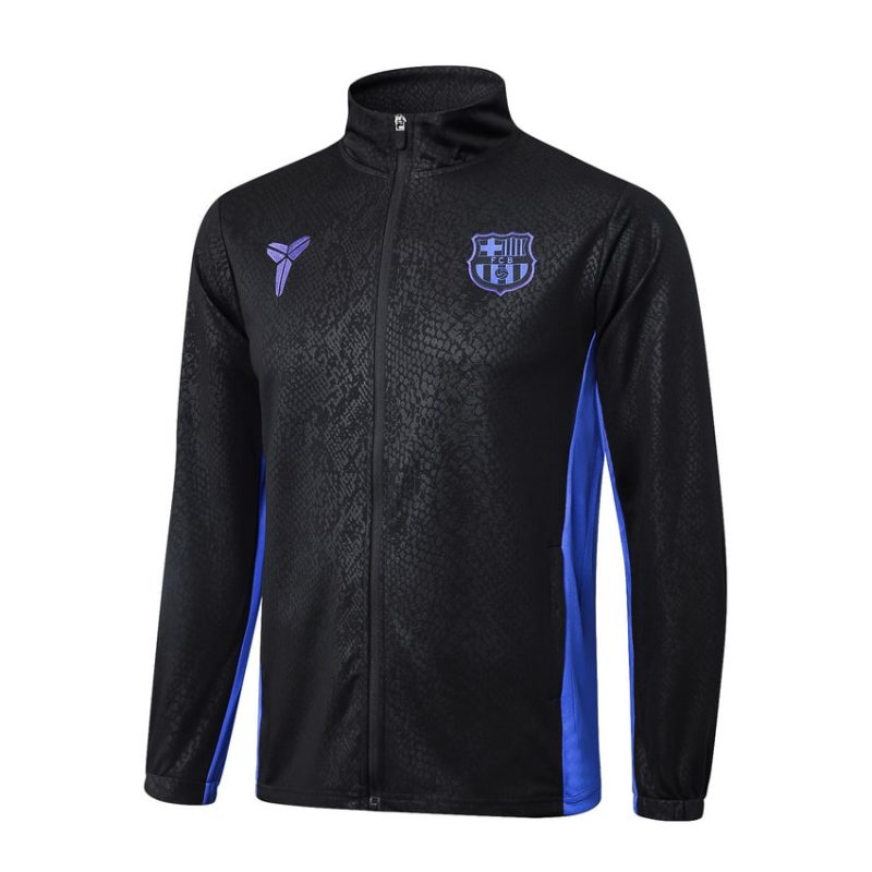 Survetement Barca Veste 2025 2026 Noir Charbon (2) Survetement Barca Veste 2025 2026 Noir Charbon