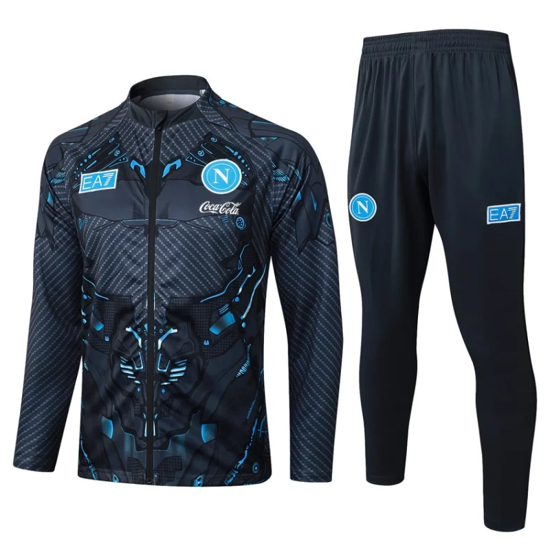 Survetement Naples Veste 2025 2026 Noir Motif