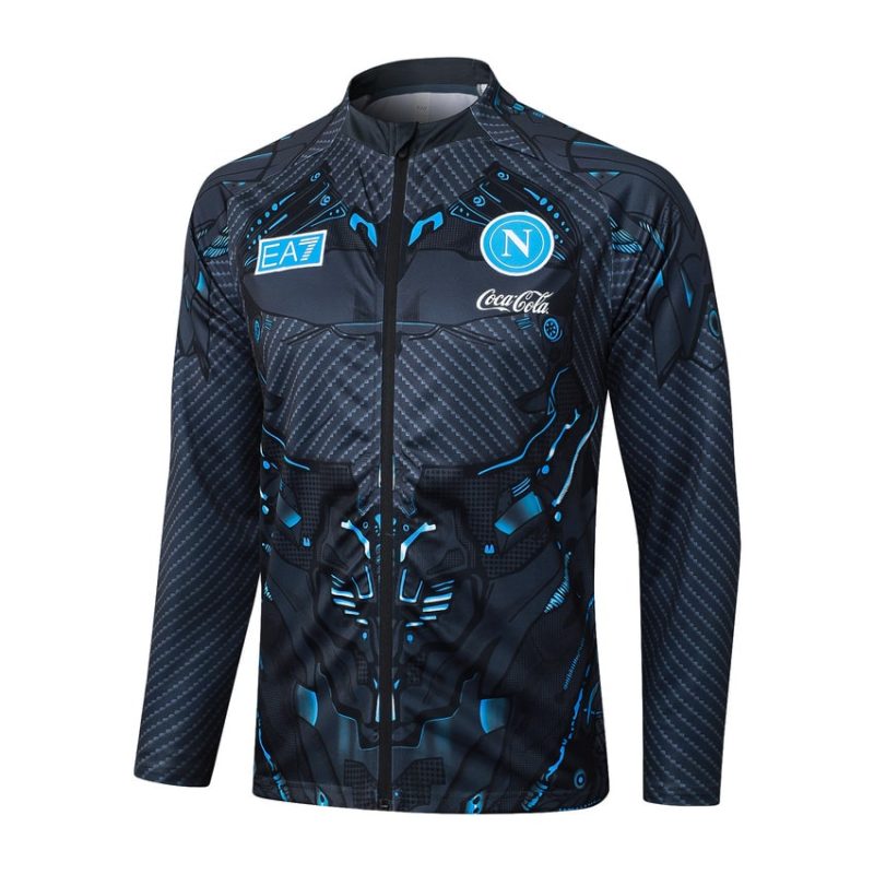 Survetement Naples Veste 2025 2026 Noir Motif (2) Survetement Naples Veste 2025 2026 Noir Motif