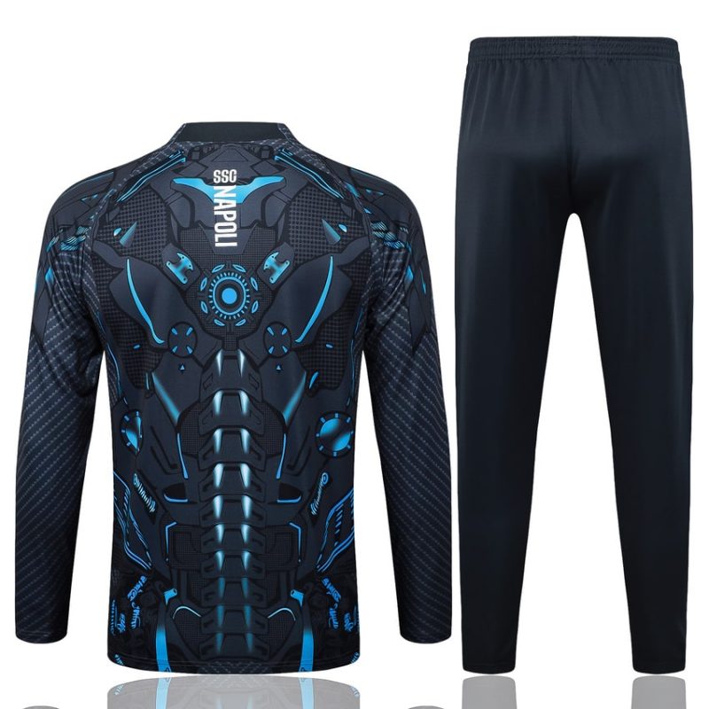 Survetement Naples Veste 2025 2026 Noir Motif (3) Survetement Naples Veste 2025 2026 Noir Motif