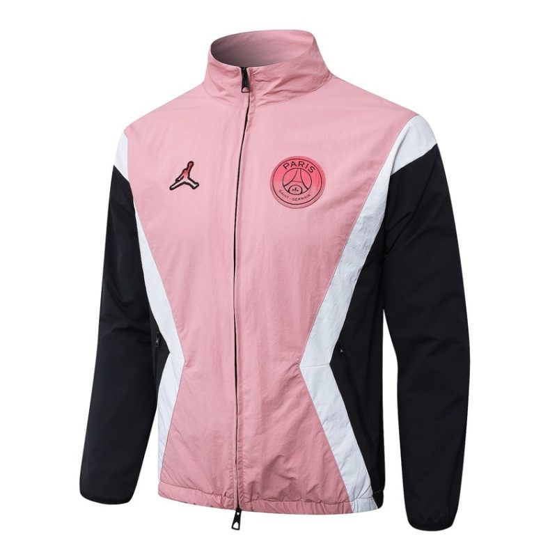 Survetement PSG Veste 2025 2026 Rose Noir (4) Survetement PSG Veste 2025 2026 Rose Noir