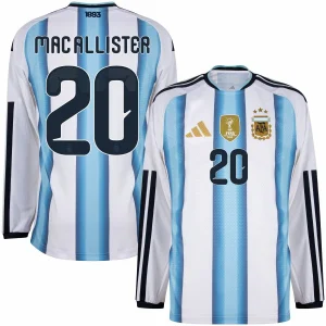 Maillot Argentine Domicile 2026 2027 Manches Longues Mac Allister (1)
